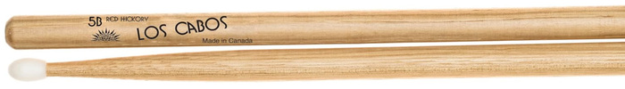 Los Cabos Drumsticks LCD5BRHN 5B Nylon Tip Red Hickory Drumsticks