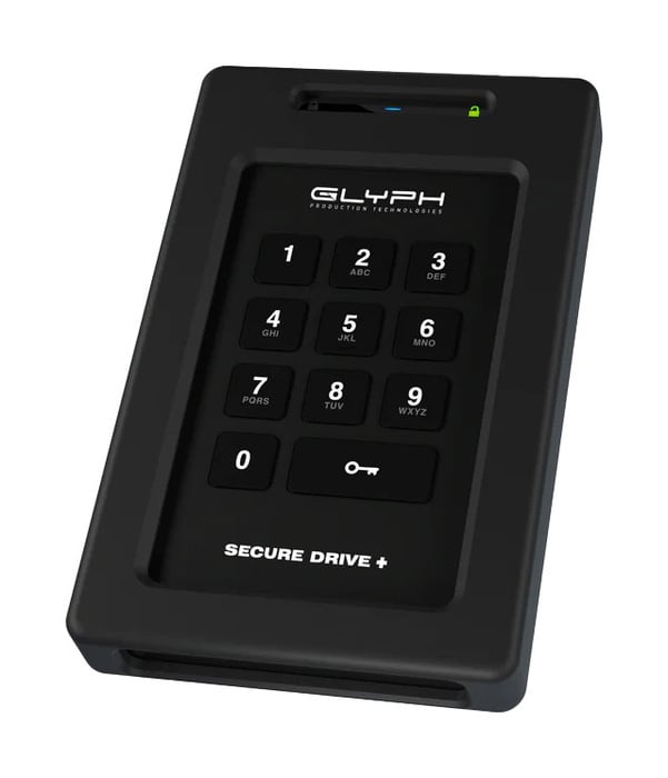 Glyph SDPLSSD8000KP SecureDrive Plus Keypad, Bus-Powered, SSD, 8TB