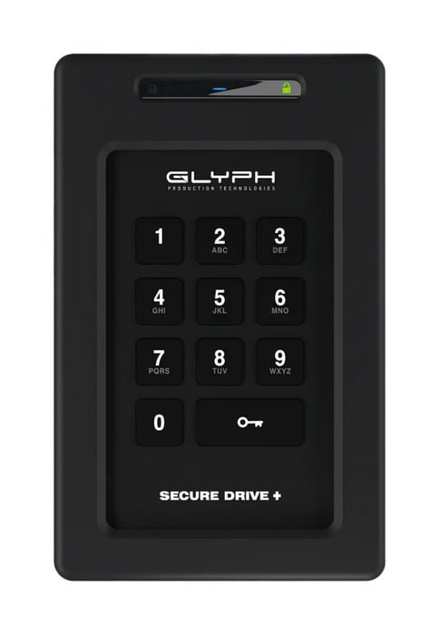 Glyph SDPLSSD8000KP SecureDrive Plus Keypad, Bus-Powered, SSD, 8TB