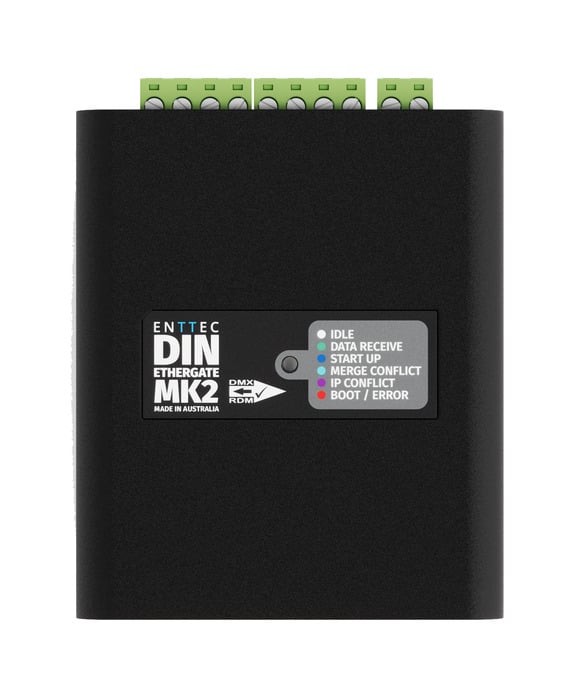 Enttec DIN Ethergate Mk2 Bidirectional Ethernet To DMX/RDM