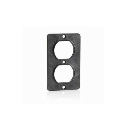 Leviton 3051-E Coverplate, Standard, Single-Gang, Thermoplastic, Duplex Receptacle, Black