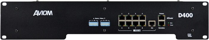 Aviom D400-Dante A-Net Distributor With Dante Connectivity