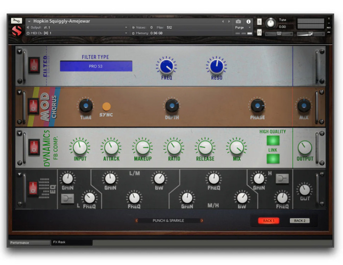 Soundiron Hopkin Instrumentarium: Squiggly-Amejewar Wooden Instrument W 4 Strings And Buzzing Bridge [Virtual]