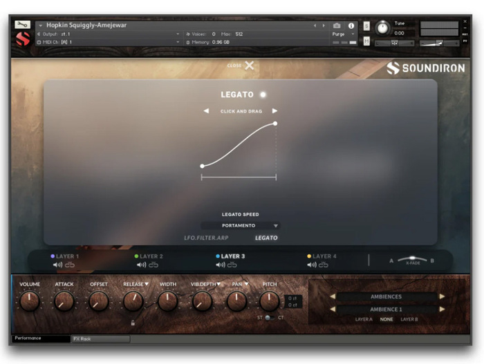 Soundiron Hopkin Instrumentarium: Squiggly-Amejewar Wooden Instrument W 4 Strings And Buzzing Bridge [Virtual]