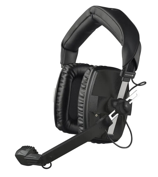 Beyerdynamic DT109-200/400-BLK Dual-Ear Headset And Microphone, 200/400 Ohm, Black