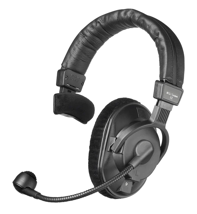 Beyerdynamic DT280-200/250-MKII Single-Ear Headset And Microphone, 250/200 Ohm