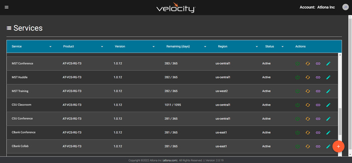 Atlona Technologies VPS-RG-T1 Velocity Premier Services, Remote Gateway Tier 1, 1 Year License For VGW-HW-3, VTPG-1000VL