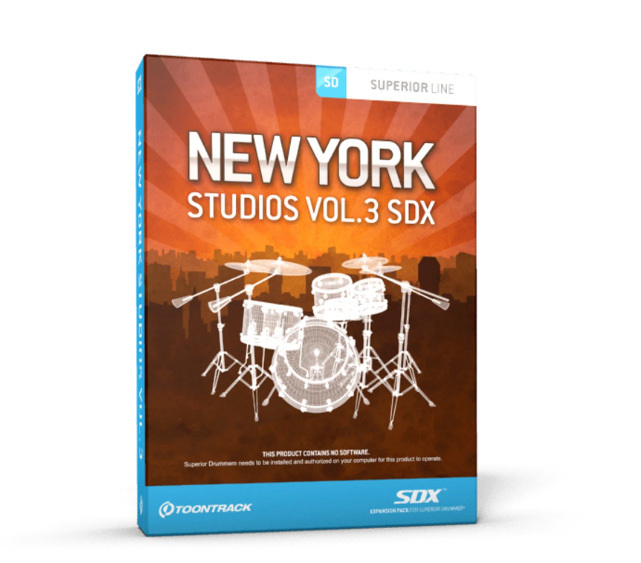 Toontrack New York Studio V III SDX SDX Sound Expansion [Virtual]