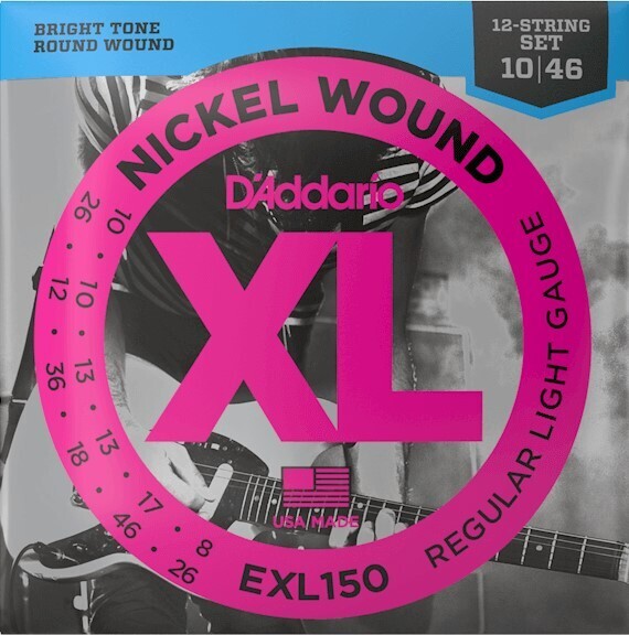 D`Addario EXL150 Regular Light 12-String Electric Guitar Strings