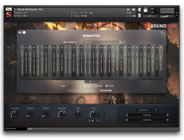 Soundiron Knockout Drums Hard-Hitting Customizable Drumkit [Virtual]