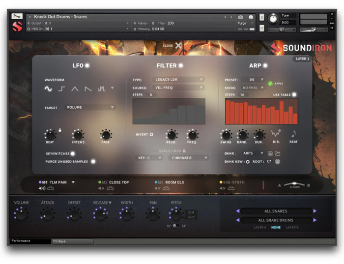 Soundiron Knockout Drums Hard-Hitting Customizable Drumkit [Virtual]