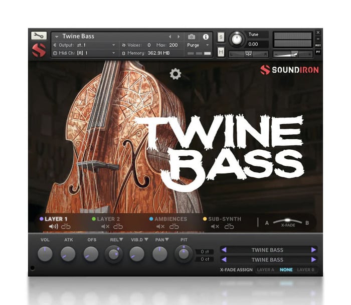 Soundiron Twine Bass Modified Cello And Kenyan Bolon For Kontakt [Virtual]