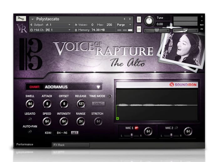 Soundiron Voice of Rapture: The Alto Female Opera Vocals For Kontakt [Virtual]