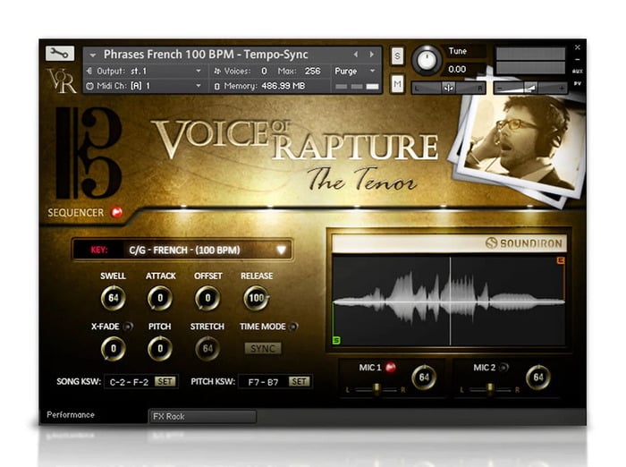 Soundiron Voice of Rapture: The Tenor Solo Male Tenor Operatic Vocal Library For Kontakt [Virtual]