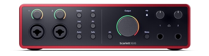 Focusrite Scarlett 16i16 4th Gen 16-In/16-Out USB Audio Interface With 2 4th Gen Mic Preamps