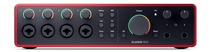 Focusrite Scarlett 18i16 4th Gen 18-In/16-Out USB Audio Interface With 2 4th Gen Mic Preamps