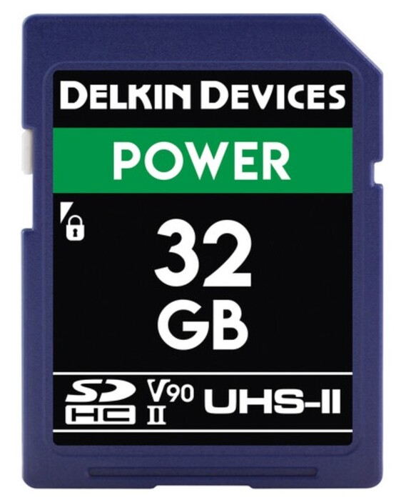 Delkin DDSDG200032G POWER UHS-II (U3/V90) SD Memory Card, 32GB