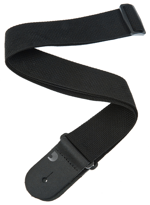 D`Addario PWS100 Black Polypropylene Guitar Strap