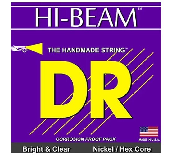 DR Strings LR-40 Hi-Beam Stainless Steel Bass Strings, Light 40-100