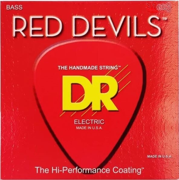 DR Strings RDB5-45 Bass Strings, Red Devils, Coated, 5-String Medium 45-125