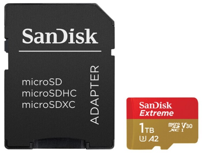 SanDisk SDSQXAV-1T00-AN6MA 1TB Extreme UHS-I MicroSDXC Memory Card With SD Adapter