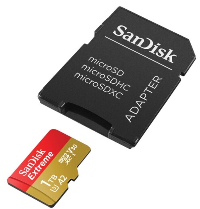 SanDisk SDSQXAV-1T00-AN6MA 1TB Extreme UHS-I MicroSDXC Memory Card With SD Adapter