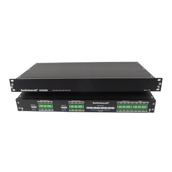 Switchcraft RMAS8C Rack-Mounted, 8-Input, 3-Way Split, Dual Isolated, Mic Splitter, All I/O On Rear