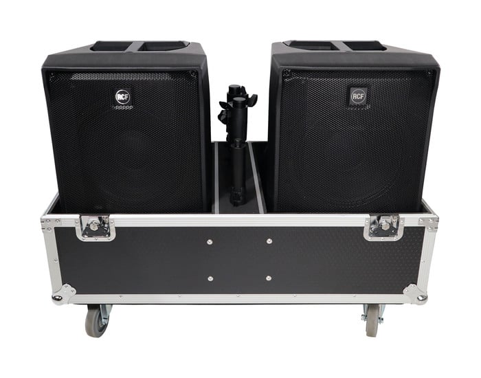 ProX X-RCF-EVOX8J8X2W ATA Style Flight-Road Case For RCF EVOX 8 J8 JMIX8 Speaker Array System Fits Two Speakers And Subs