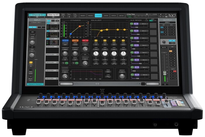 Waves eMotion LV1 Classic 64-channel Compact Digital Mixer W/ 21.5" Touchscreen, 17 Faders