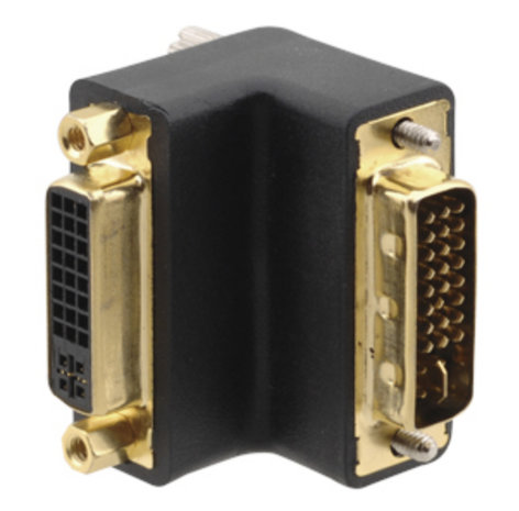 Kramer AD-DF/DM/RA [Restock Item] DVI Female To DVI Male 90 Degree Adaptor