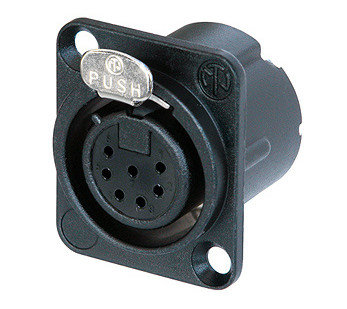 Neutrik NC7FD-LX-B [Restock Item] D Series 7-pin XLRF Panel Receptacle