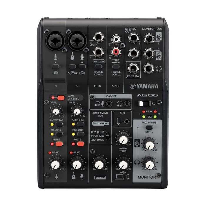 Yamaha AG06 Mk2 [Restock Item] 6-Channel Mixer/USB Interface For IOS/Mac/PC