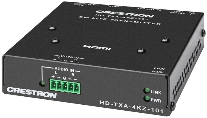 Crestron HD-TXA-4KZ-101 [Restock Item] DM Lite 4K60 4:4:4 Transmitter For HDMI And Analog Audio Signal Extension Over CATx Cable