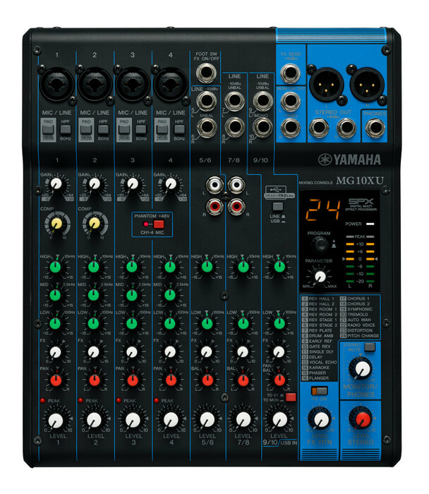 Yamaha MG10XU [Restock Item] 10 Channel Mixer With Effects And USB