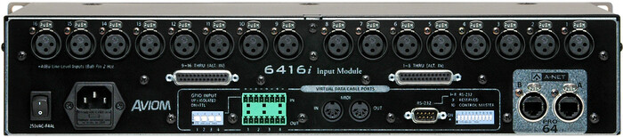 Aviom 6416I Pro64 Series 16-Channel Line Input Module With  XLR/DB25 Connectors