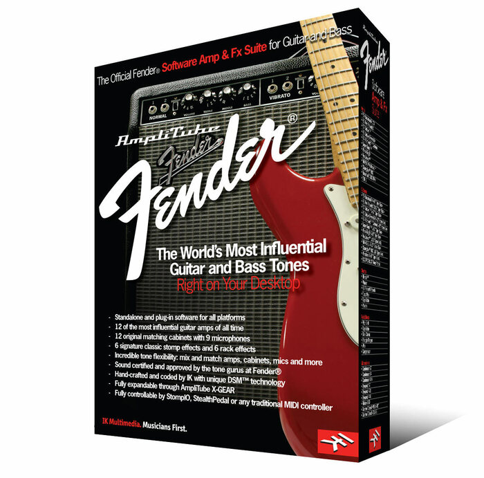 IK Multimedia AMPLITUBE-FENDER Guitar & Bass Amp And Fx Modeling Software (Electronic Delivery)