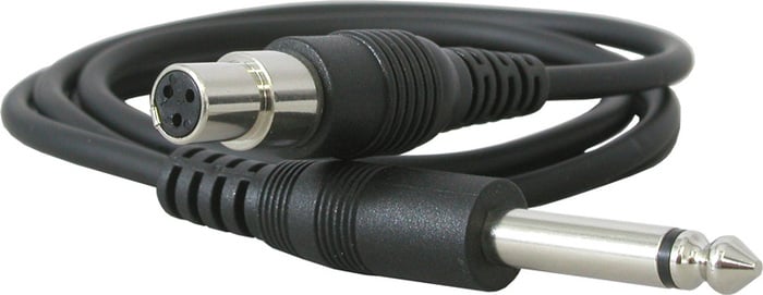 Galaxy Audio AS-GTR 1/4" TS To TA3F Cable For Wireless Instrument Systems