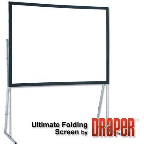 Draper 241038 106.5" X 190.5" Ultimate Folding Matt White Portable Screen, Heavy Duty Legs