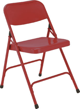 National Public Seating 240-NPS Steel Folding Chair (Red)
