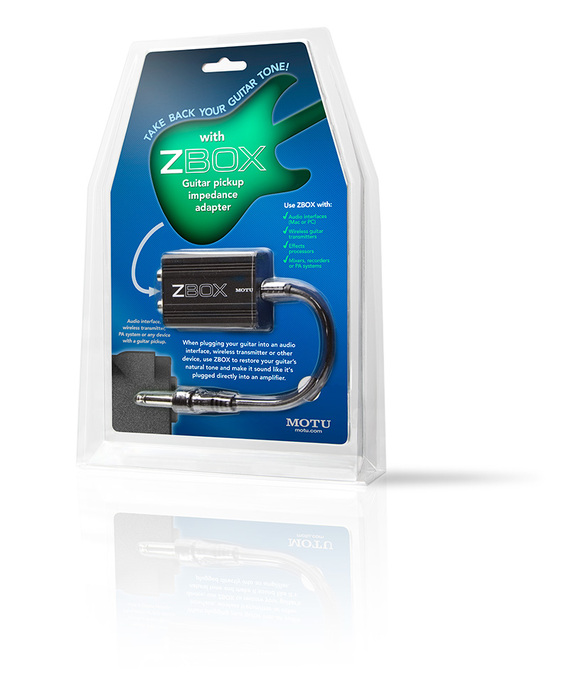 MOTU Zbox Guitar Pickup Impedance Adapter / Signal Enhancer