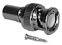 Philmore 988 1-Piece Crimp Style Male BNC Connector (with Seperate Pin, For RG6/U Wire)