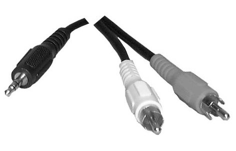 Philmore CA31B 12 Ft. 1/8" Stereo Male To 2x RCA Males Cable (No Blister Pack)