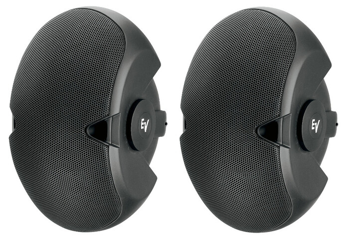 Electro-Voice EVID 6.2 Pair Of 6" 2-Way Surface-Mount Speakers, Black
