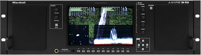 Marshall Electronics OR-701A 7" Rack Mount Monitor With Audio Speakers And Balanced +4dBu Line Outputs (3RU)