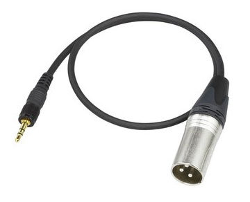 3.5 mm Mini Jack to 2x XLR male 3 pin adapter cable