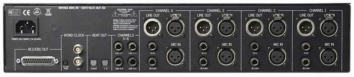 Universal Audio 4-710d 4-Channel Tone Blending Microphone Preamp
