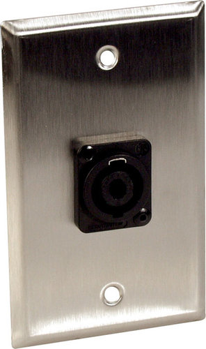 My Custom Shop WPBA-1123 Wall Plate, Single Gang, With 1 Speakon Jack, Black