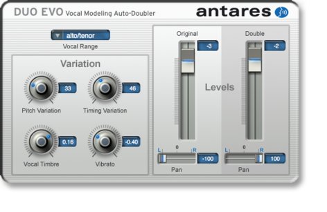 Antares DUO-EVO Vocal Modeling Auto-Doubler Plug-in (Mac/PC)