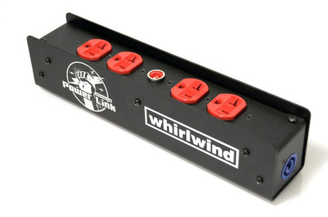 Whirlwind PL1-420 Power Link Box With Powercon In/Out And 4 Edison Receptacles