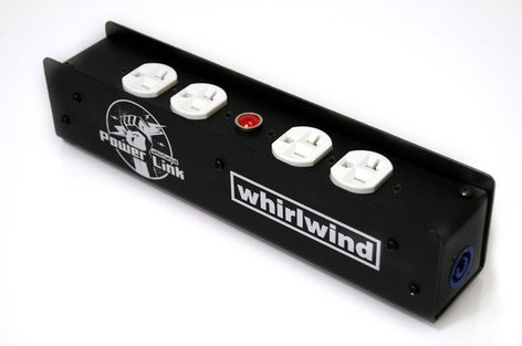 Whirlwind PL1-420 Power Link Box With Powercon In/Out And 4 Edison Receptacles